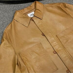 Zara Leather Overshirt Limited Edition